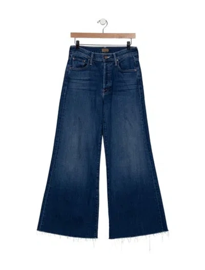Pre-owned Mother High-rise Flared Jeans In Blue