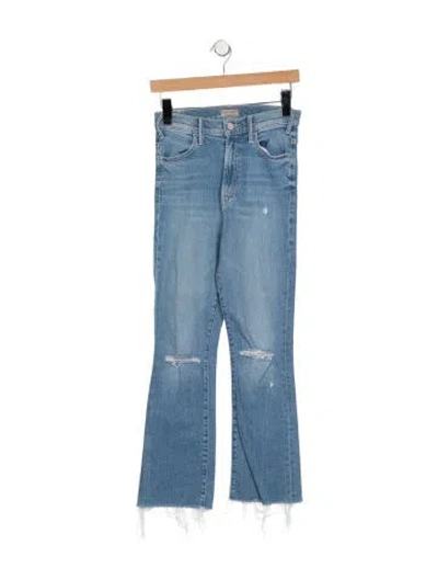 Pre-owned Mother High-rise Flared Jeans In Blue