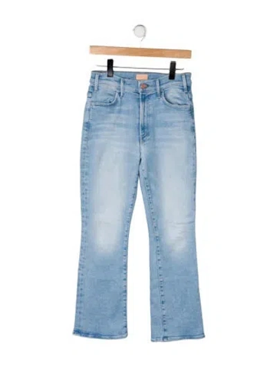 Pre-owned Mother High-rise Flared Jeans In Blue
