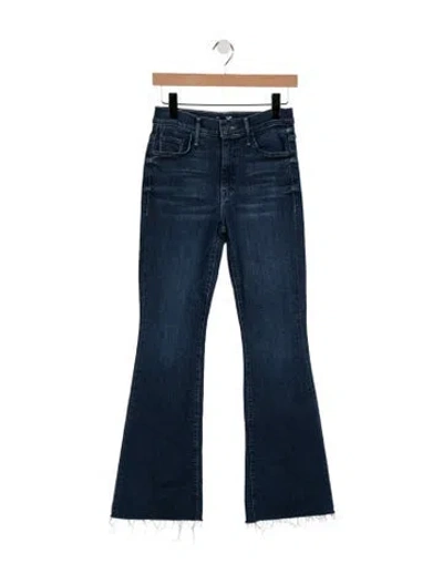 Pre-owned Mother High-rise Flared Jeans In Blue
