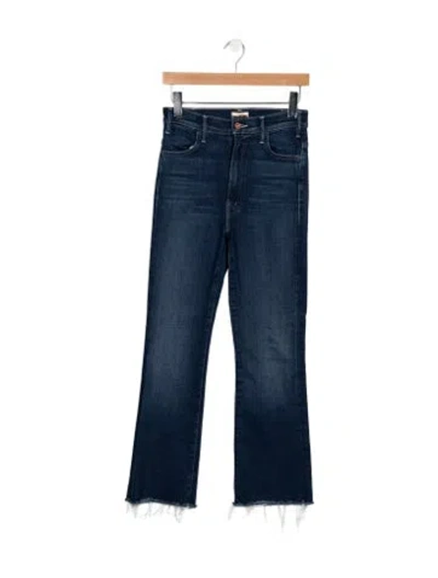 Pre-owned Mother High-rise Flared Jeans In Blue