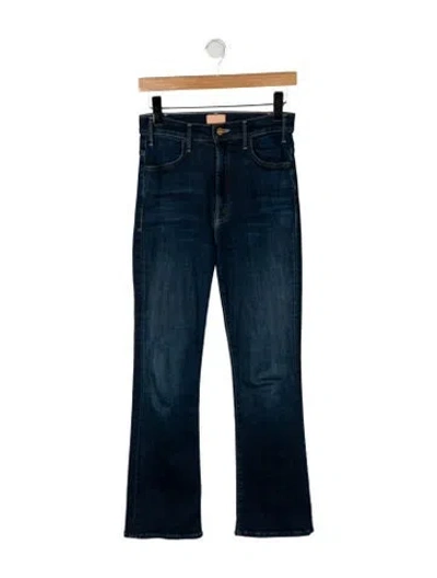 Pre-owned Mother High-rise Flared Jeans In Blue