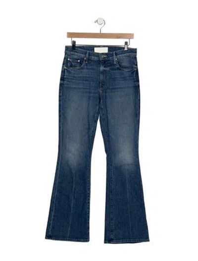 Pre-owned Mother High-rise Flared Jeans In Blue