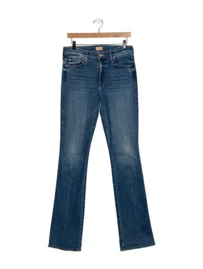 Pre-owned Mother High-rise Flared Jeans In Blue