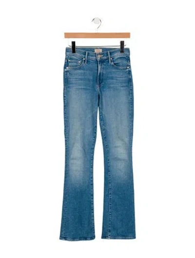 Pre-owned Mother High-rise Flared Jeans In Blue