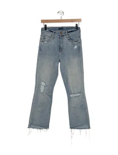 Pre-owned Mother High-rise Flared Jeans In Blue