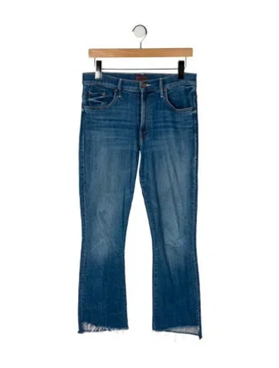 Pre-owned Mother High-rise Flared Jeans In Blue