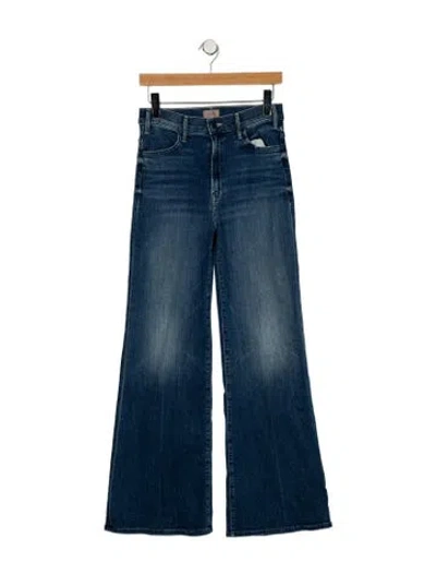Pre-owned Mother High-rise Flared Jeans In Blue