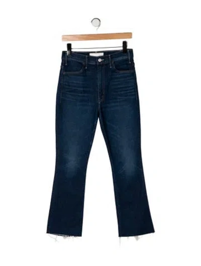 Pre-owned Mother High-rise Flared Jeans In Blue