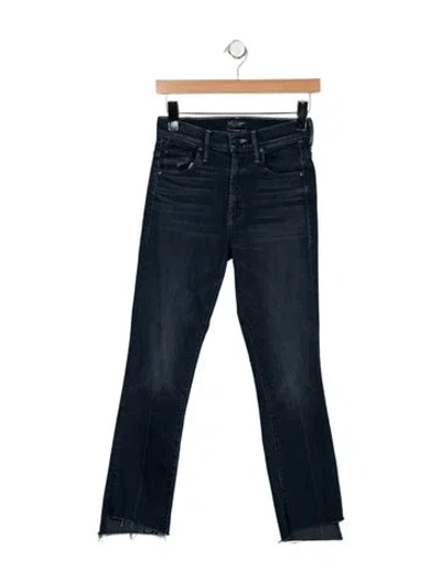 Pre-owned Mother High-rise Flared Jeans In Blue