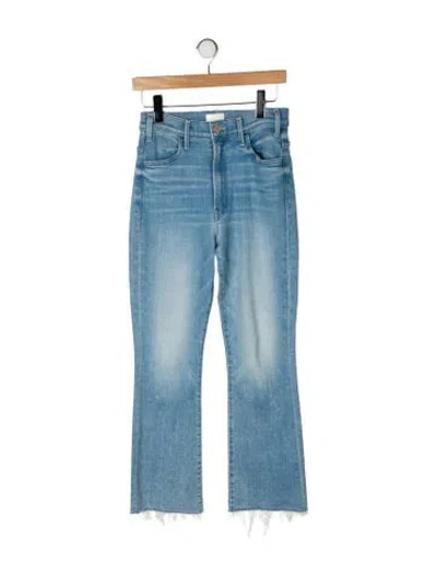 Pre-owned Mother High-rise Flared Jeans In Blue
