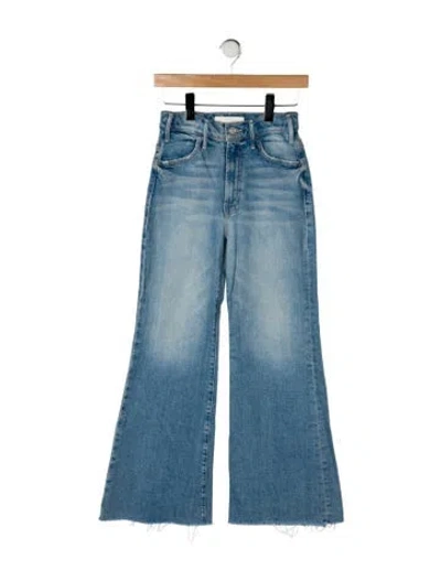 Pre-owned Mother High-rise Flared Jeans In Blue