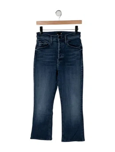 Pre-owned Mother High-rise Flared Jeans In Blue