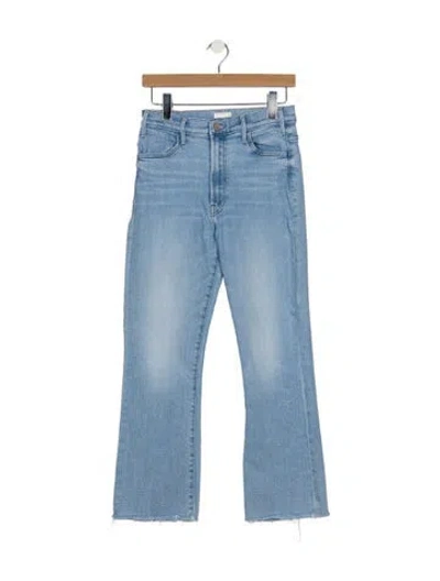 Pre-owned Mother High-rise Flared Jeans In Blue