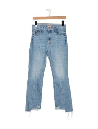 Pre-owned Mother High-rise Flared Jeans In Blue