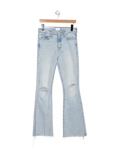 Pre-owned Mother High-rise Flared Jeans In Blue