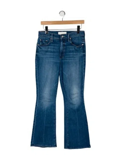 Pre-owned Mother High-rise Flared Jeans In Blue