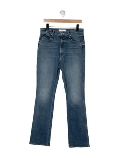 Pre-owned Mother High-rise Flared Jeans In Blue