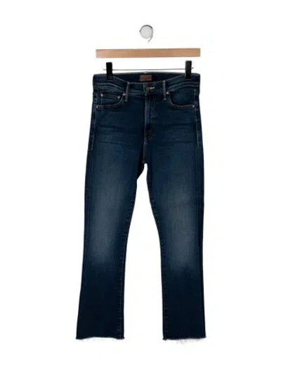 Pre-owned Mother High-rise Flared Jeans In Blue
