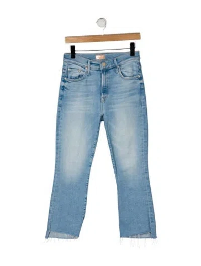 Pre-owned Mother High-rise Flared Jeans In Blue