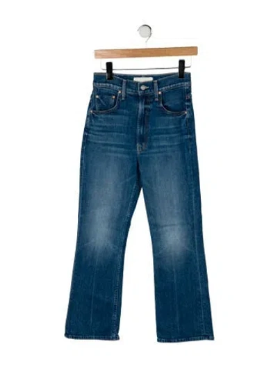 Pre-owned Mother High-rise Flared Jeans In Blue