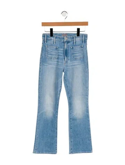 Pre-owned Mother High-rise Flared Jeans In Blue
