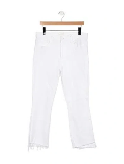 Pre-owned Mother High-rise Flared Jeans In Blue