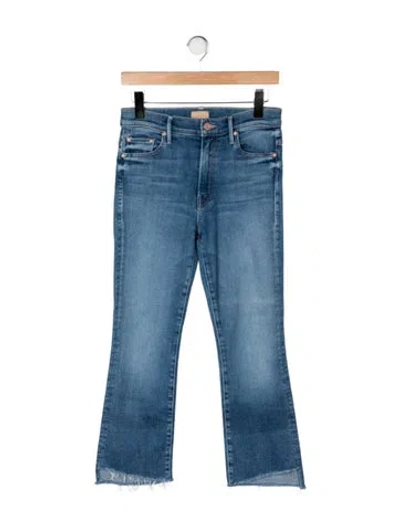 Pre-owned Mother High-rise Flared Jeans In Blue