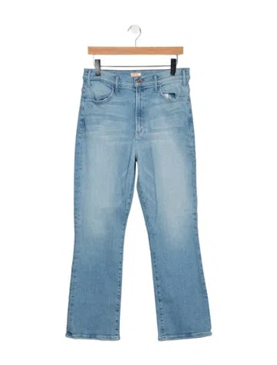 Pre-owned Mother High-rise Flared Jeans In Blue