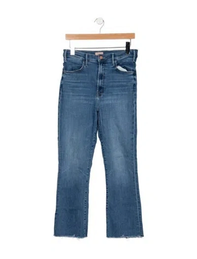 Pre-owned Mother High-rise Flared Jeans In Blue