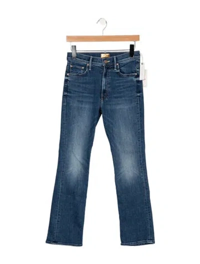 Pre-owned Mother High-rise Flared Jeans In Blue