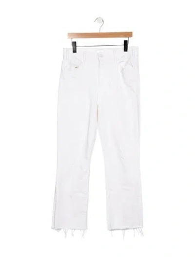Pre-owned Mother High-rise Flared Jeans In Blue