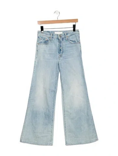 Pre-owned Mother High-rise Flared Jeans In Blue