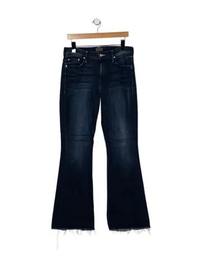 Pre-owned Mother High-rise Flared Jeans In Blue