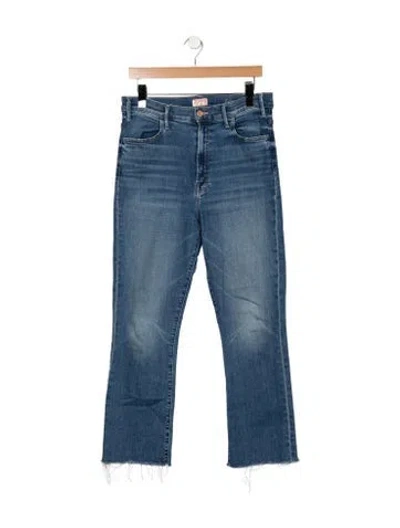 Pre-owned Mother High-rise Flared Jeans In Blue