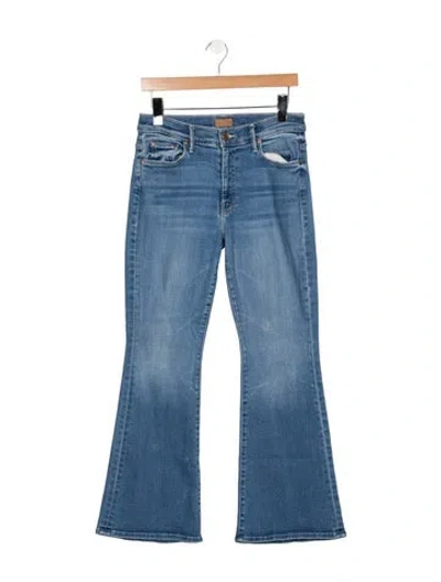 Pre-owned Mother High-rise Flared Jeans In Blue