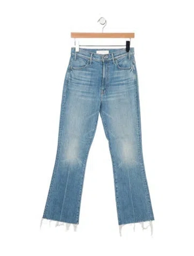 Pre-owned Mother High-rise Flared Jeans In Blue