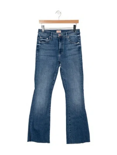 Pre-owned Mother High-rise Flared Jeans In Blue