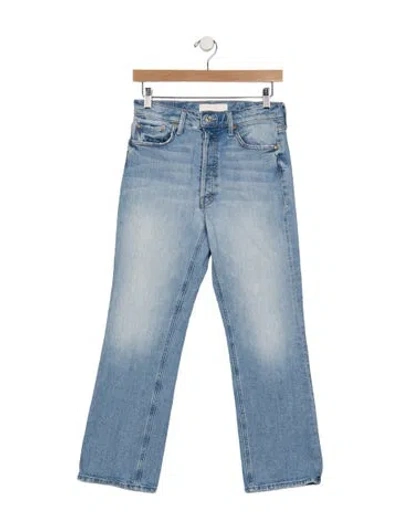 Pre-owned Mother High-rise Flared Jeans In Blue