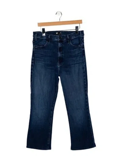 Pre-owned Mother High-rise Flared Jeans In Blue