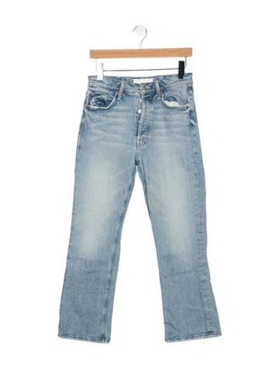 Pre-owned Mother High-rise Flared Jeans In Blue