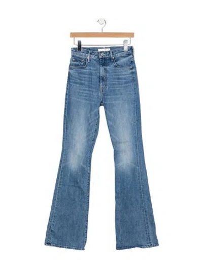 Pre-owned Mother High-rise Flared Jeans In Blue