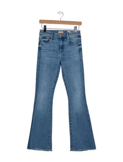 Pre-owned Mother High-rise Flared Jeans In Blue