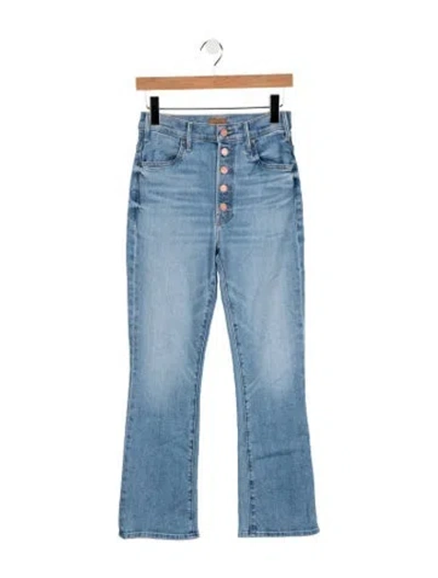 Pre-owned Mother High-rise Flared Jeans In Blue