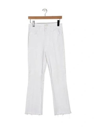 Pre-owned Mother High-rise Flared Jeans In Blue