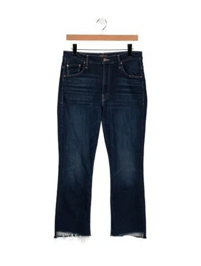 Pre-owned Mother High-rise Flared Jeans In Blue