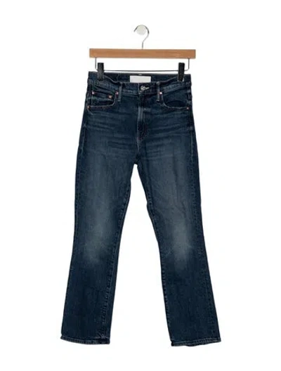 Pre-owned Mother High-rise Flared Jeans In Blue