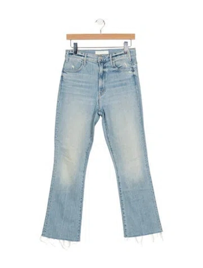 Pre-owned Mother High-rise Flared Jeans In Blue