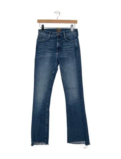 Pre-owned Mother High-rise Flared Jeans In Blue