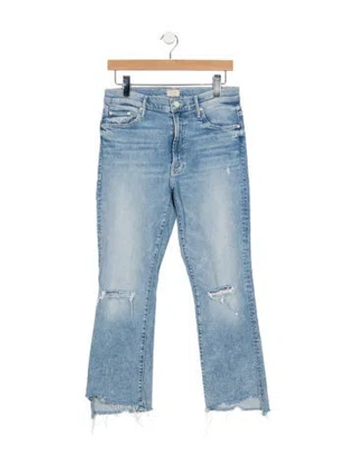 Pre-owned Mother High-rise Flared Jeans In Blue